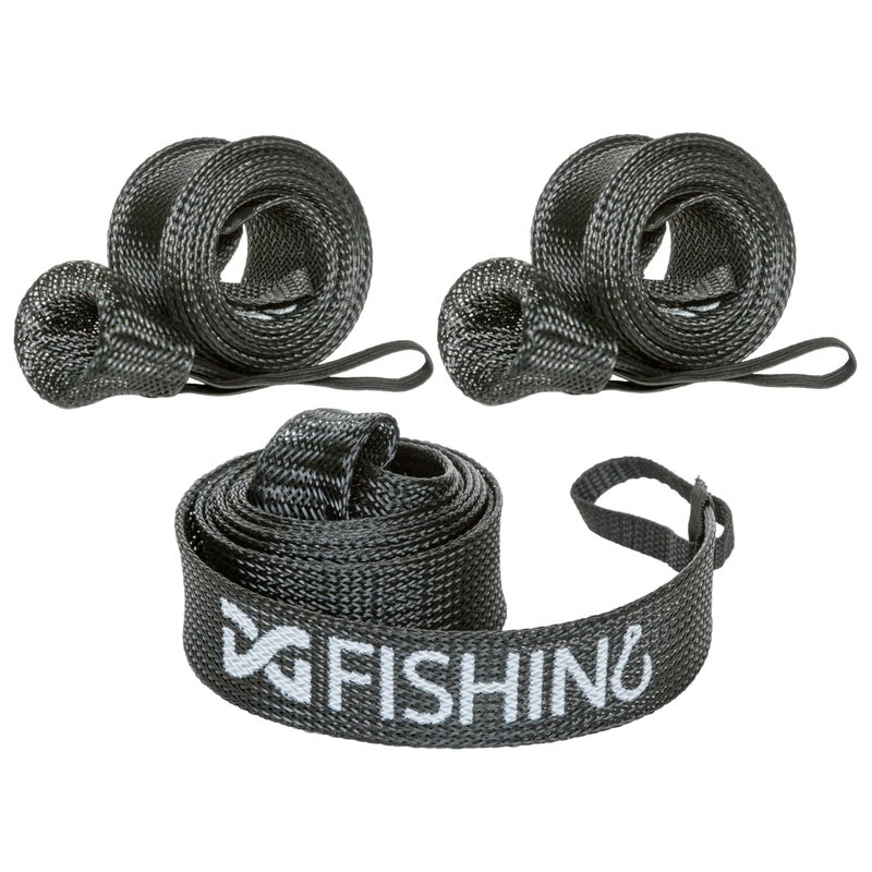 DynoGoods Fishing Rod Sleeve, 3 Pack, 7ft 10in Casting Rod Protector/Rod Sock/Rod Cover (Black) - Image 1